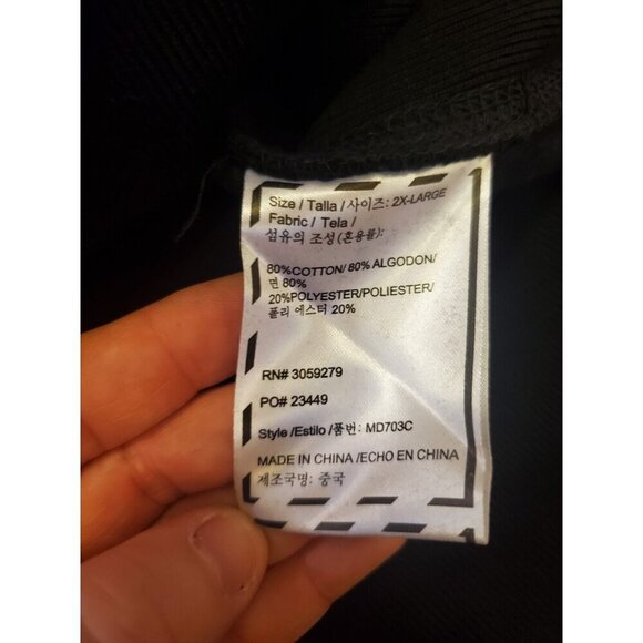 Off The Grid Records Hoodie Men's Size XXL Black Embroidered Heavyweight New - Picture 8 of 10